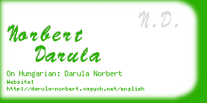 norbert darula business card